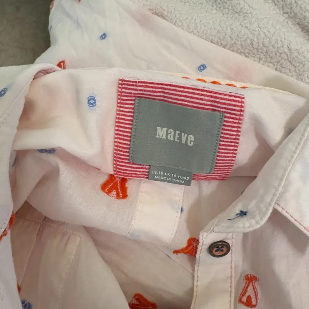 Maeve Miette Teepee Button Down Shirt 10